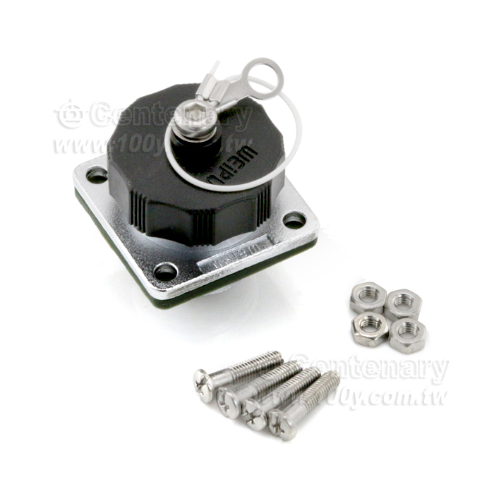 Square Flange Panel Receptacle - 121976 Product Image