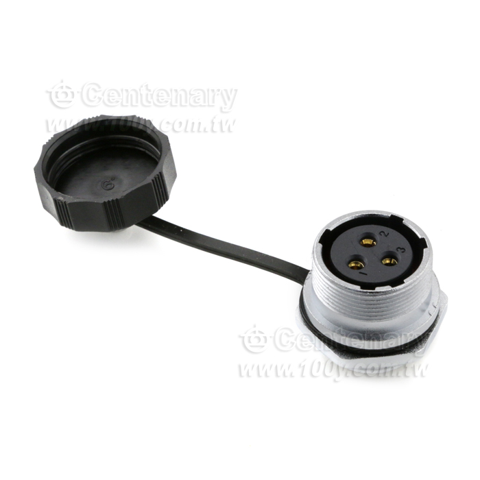 Round Flange Panel Receptacle - 122591 Product Image