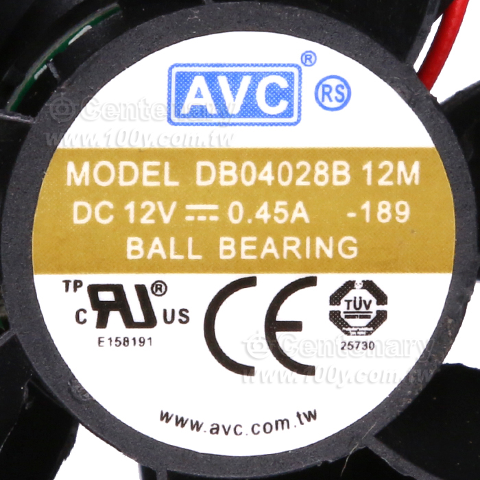 AVC DC12V 0.45A 40*40*28mm 3線 - 126836 產品圖片
