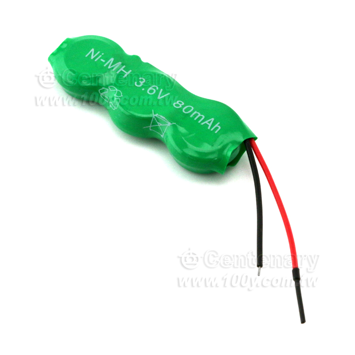 可充電鎳氫電池 3.6V/80mAh Ni-MH 帶線 - 126902 產品圖片