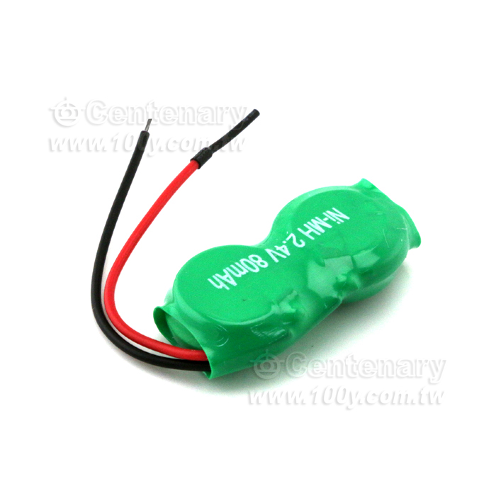 鎳氫扣式充電電池 2.4V/80mAh 帶線 - 126904 產品圖片
