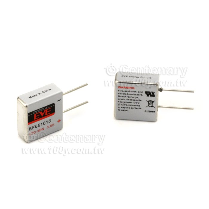 EVE-鋰電池 LTC-3PN 3.6V/400mAh 直腳 - 130027 產品圖片