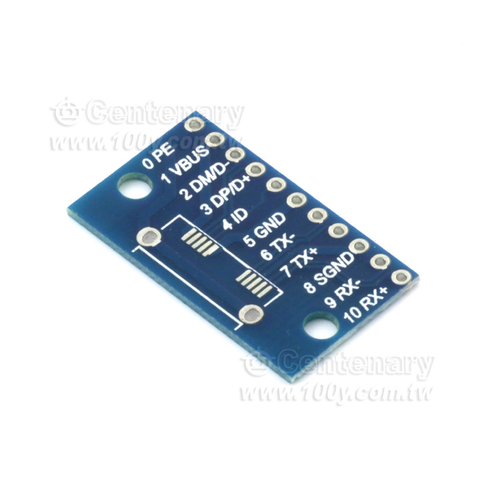 MicroUSB3.0母座轉DIP-轉接板 16.5*27.8mm - 131018 產品圖片