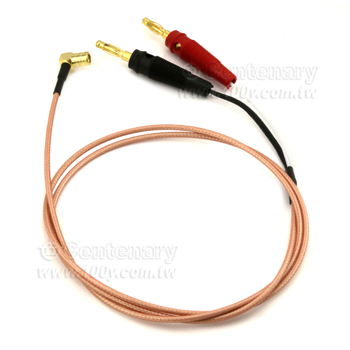 TEST LEAD-SMB(F) elbow Banana plug CABLE  L:1M - 131406 Product Image