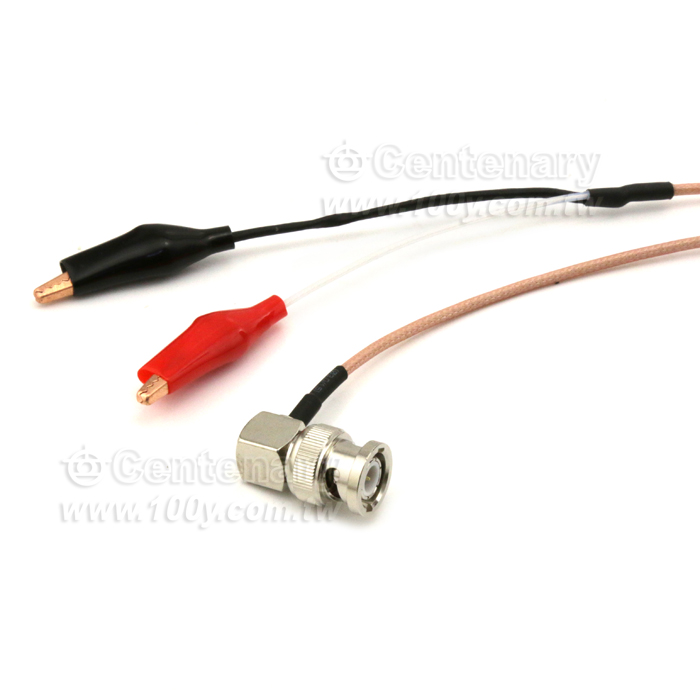 TEST LEAD-BNC(M) elbow Crocodile clip CABLE  L:1M - 131416 Product Image