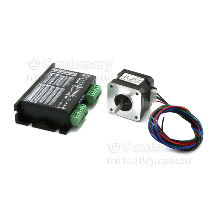 42步進電機套裝 扭矩 0.28N 長34MM 步距角1.8° 軸徑5mm - 131679 產品圖片