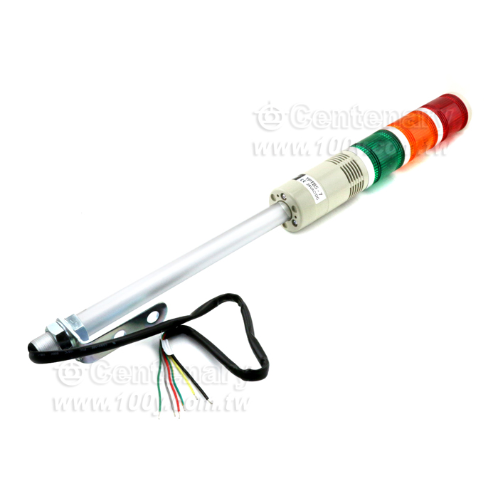 φ50 桿式三層蜂鳴警示燈 LED24V - 132521 產品圖片