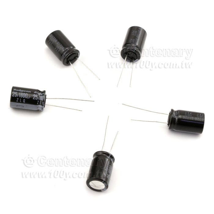 Rubycon_1800uF/25V Miniature Aluminum Electrolytic Capacitor - 133398 Product Image