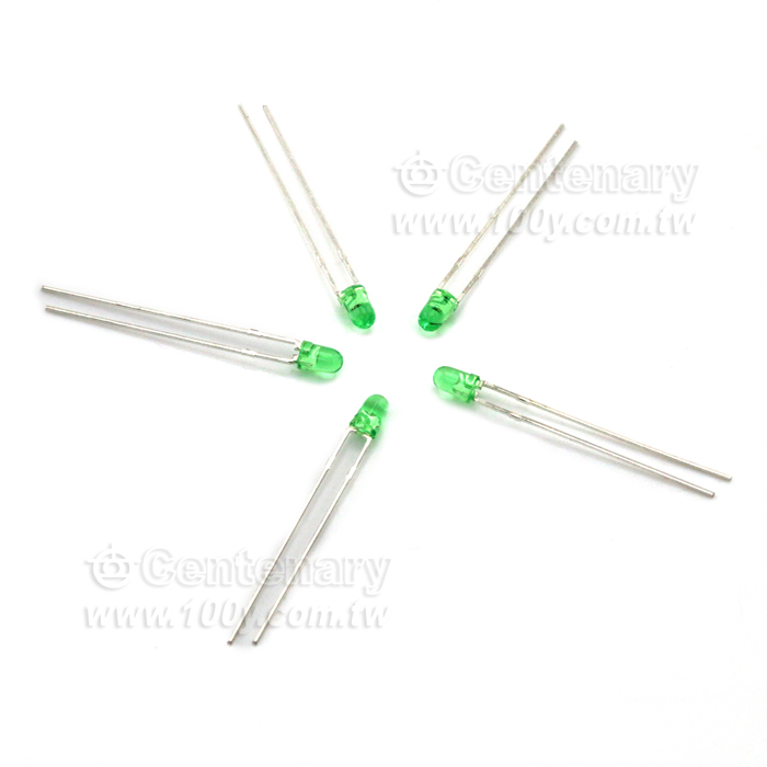 3mm LED 綠色 565nm/2.2V - 128510 產品圖片