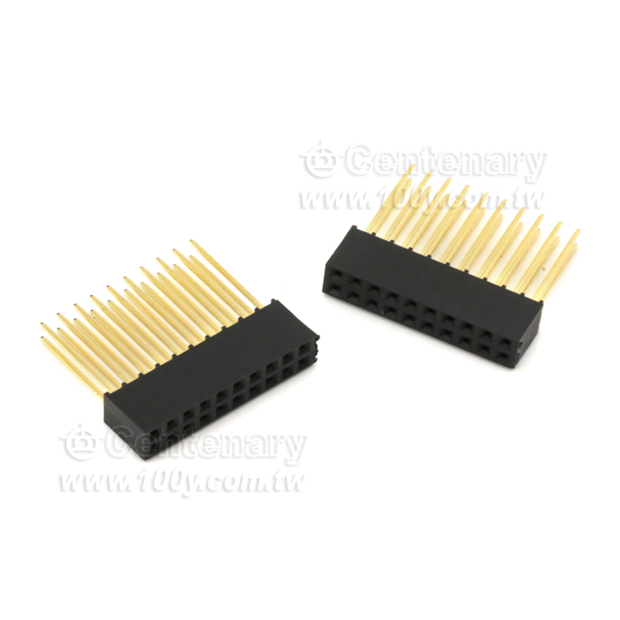 2*10排針母座 黑體8.4mm P:2.54mm 針長14.5mm - 27520 產品圖片