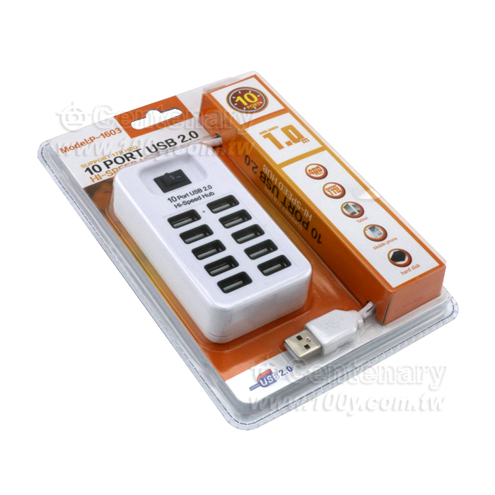 10 Port USB 2.0 HUB 集線器 - 133552 產品圖片