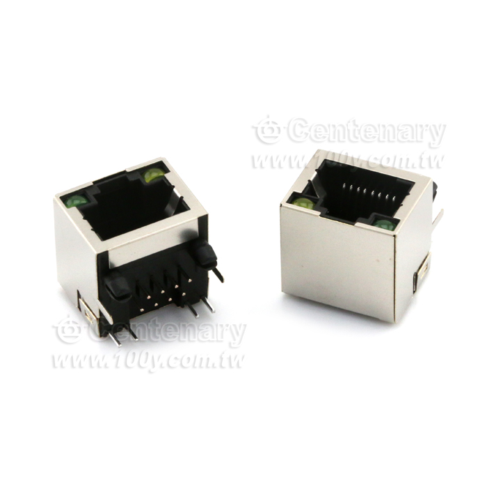 RJ45-8P8C 90° (左綠/右黃) - 135320 產品圖片