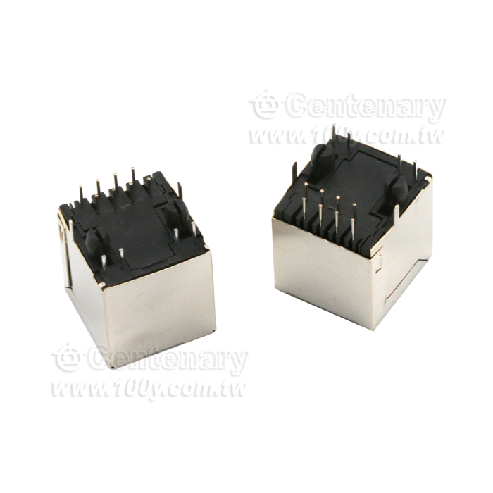 RJ45 8P8C 1Port  180° (左綠/右黃) - 135323 產品圖片