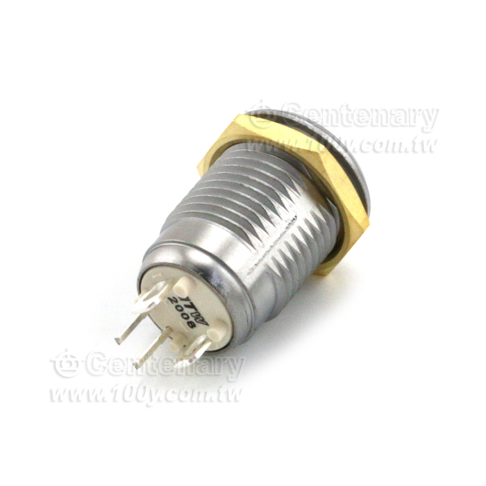 Φ12mm鋅合金鈕開關 LED:藍色 - 134352 產品圖片