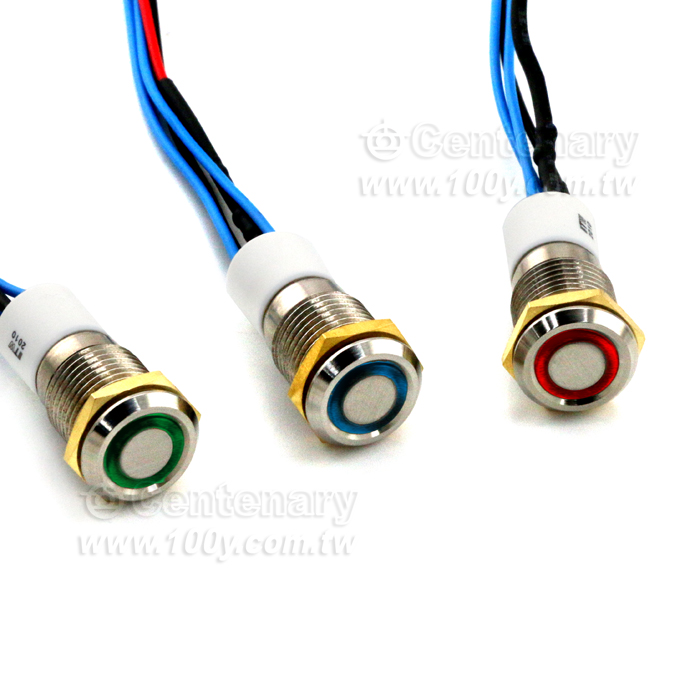 Φ12mm不銹鋼 LED: 綠色 - 134355 產品圖片