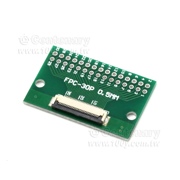 FPC單面轉接板 0.5轉2.54 已焊接好0.5間距座 - 136088 產品圖片