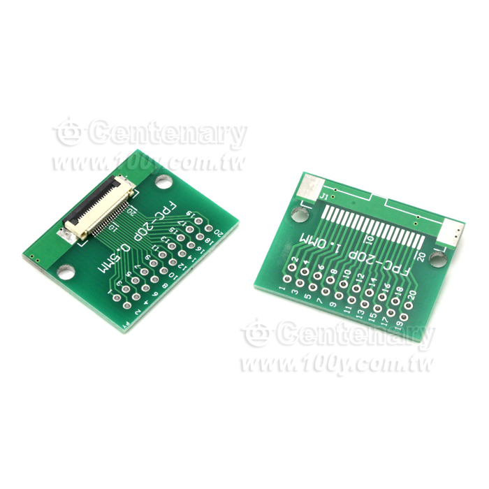 FPC單面轉接板 0.5轉2.54 已焊接好0.5間距座 - 136078 產品圖片