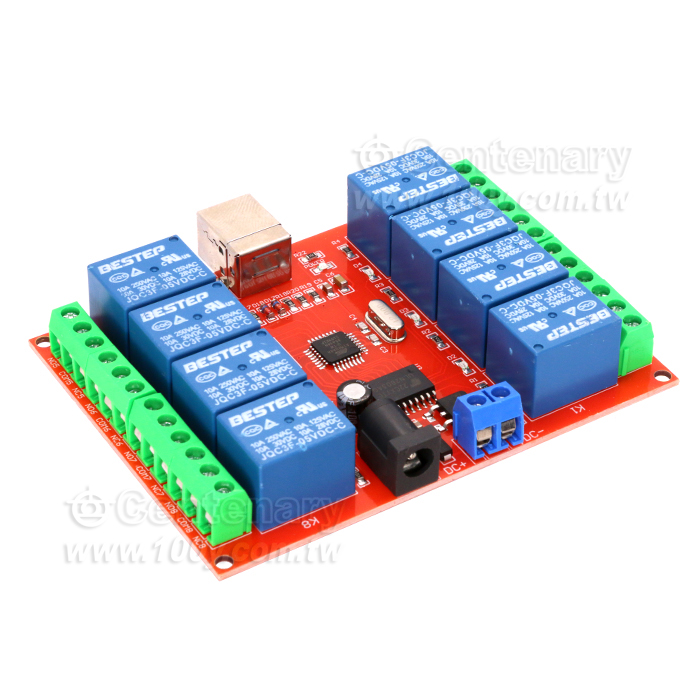 5V免驅 USB/PC控制開關 8路繼電器模塊	 - 136169 產品圖片