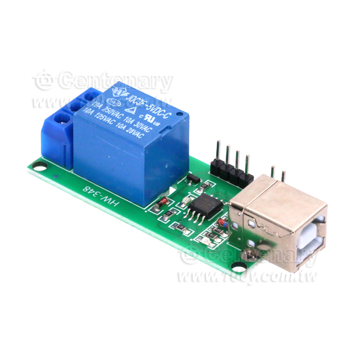 5V免驅 USB/PC控制開關 1路繼電器模塊	 - 136167 產品圖片