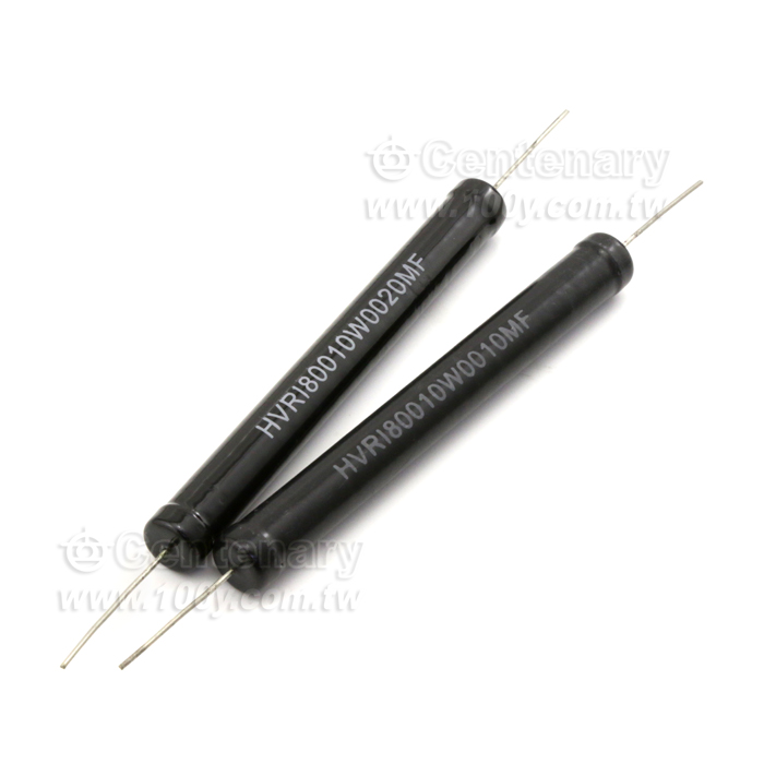 RI80 黑色高壓玻璃釉無感電阻 10W 10MΩ ±1% - 136911 產品圖片