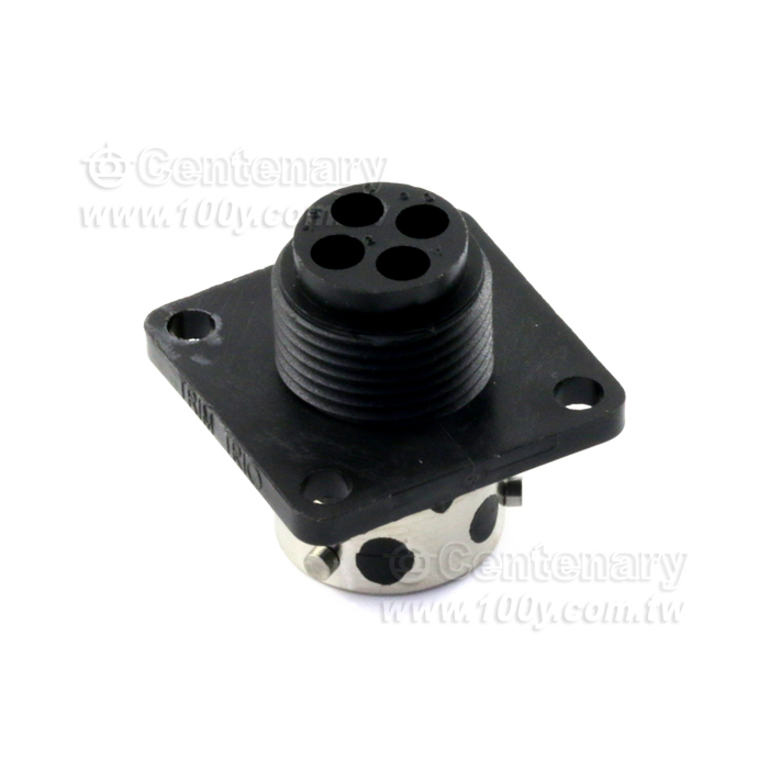Standard Circular Connector 4P Socket Receptacle Wall Mount Size 10 - 100251 Product Image