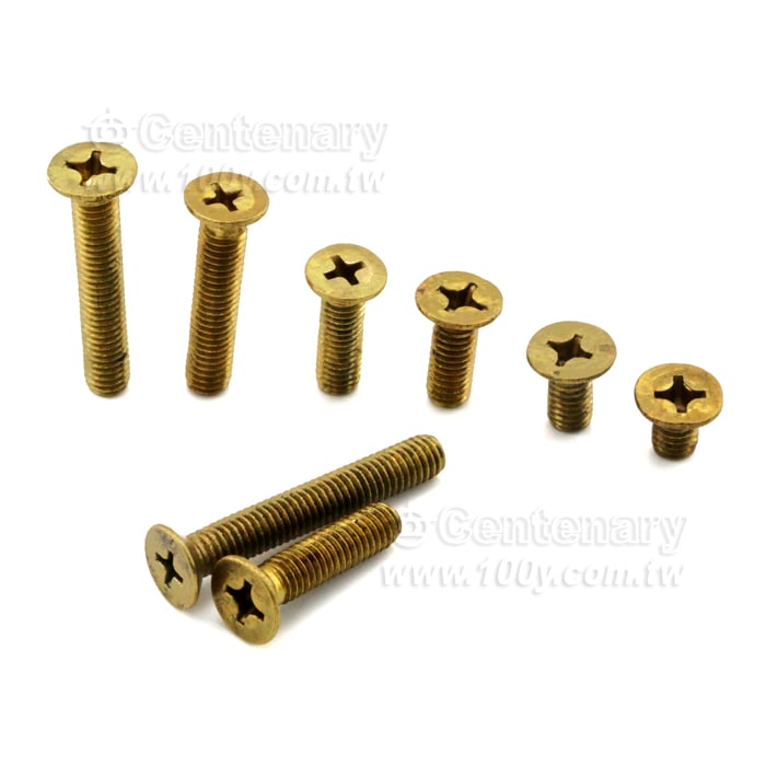 ⊕字沉頭銅螺絲 M6*10mm - 137878 產品圖片