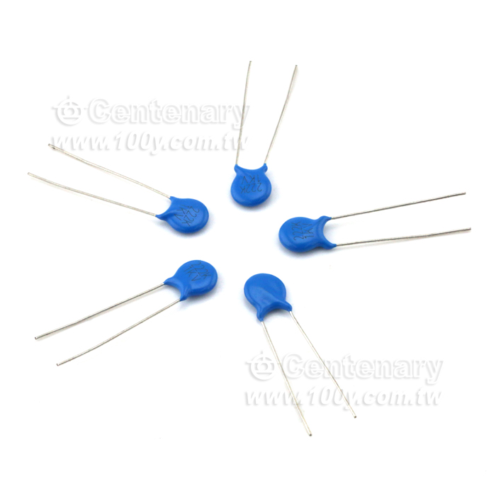 高壓陶瓷電容 2200pF/1KV ±10%【ROHS】 - 6390 產品圖片