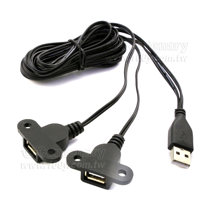 一分二公轉兩母延長充電線2m - 138697 產品圖片