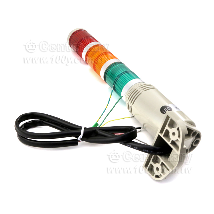 φ40 側掛式三層蜂鳴警示燈 紅橙綠 LED 24V - 138955 產品圖片
