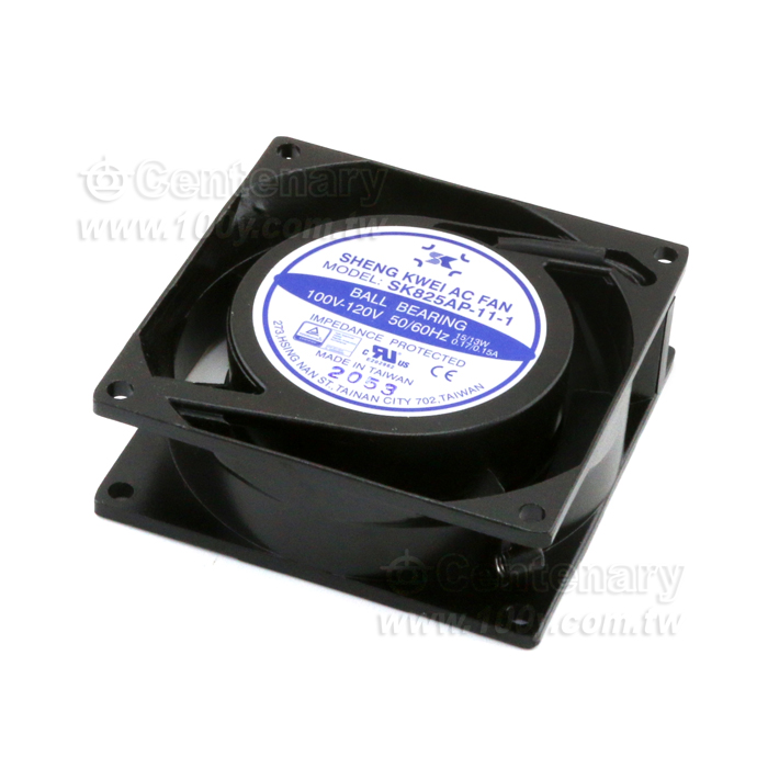 風扇 100-120V (滾珠培林插PIN) 0.17/0.15A 80*80*25mm - 139635 產品圖片