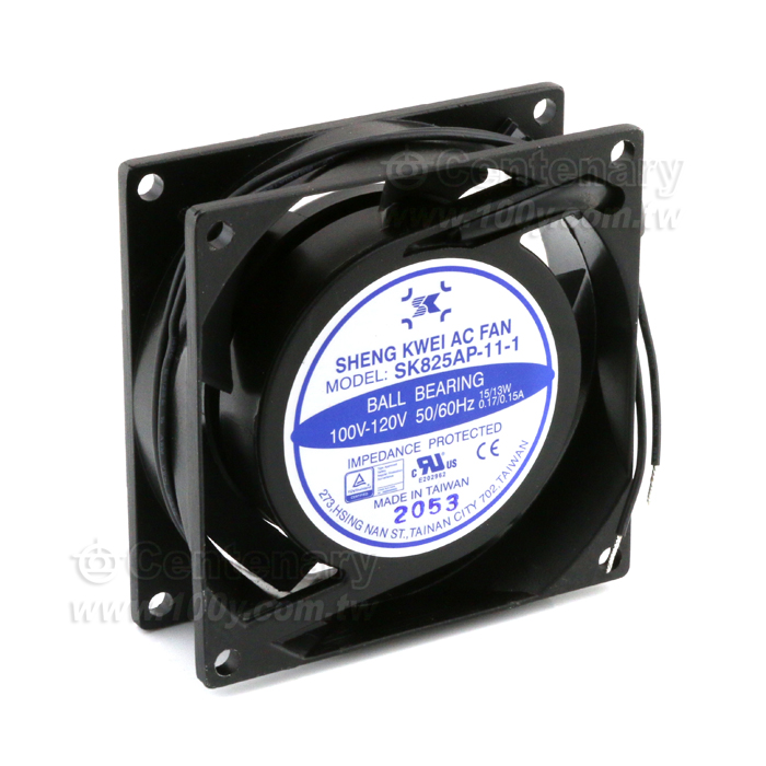 風扇 100-120V (滾珠培林出線)0.17/0.15A 80*80*25mm - 139634 產品圖片