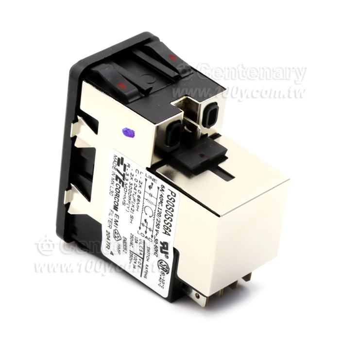 AC電源輸入模塊 6A/250VAC - 74437 產品圖片