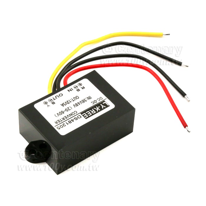 DC-DC降壓模塊 36V/48V轉12V5A 膠殼 - 140674 產品圖片