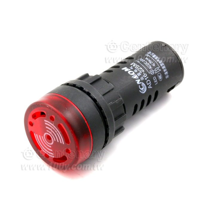 帶燈LED聲光報警器 DC24V  紅色22MM - 141374 產品圖片