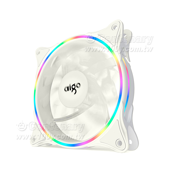 電腦主機風扇極光彩虹版雙環發光 彩虹白12v - 141072 產品圖片