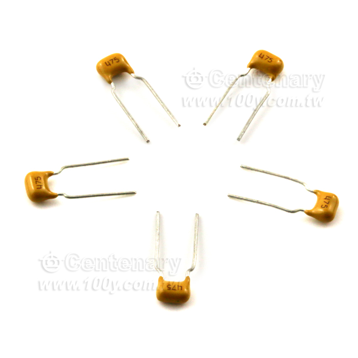 4.7uF/63V 10% X7R 立式 獨石電容 - 140299 產品圖片