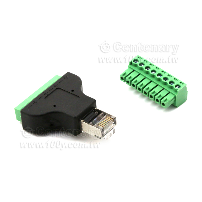 RJ45公座轉綠色端子 免焊 - 141708 產品圖片