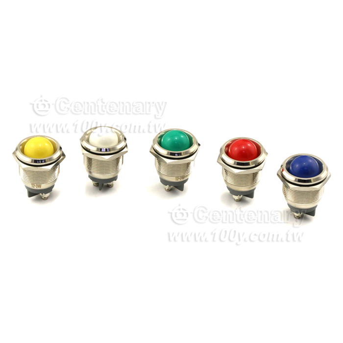 22mm螺絲腳-高頭-金屬指示燈-12-24V-紅 - 141817 產品圖片