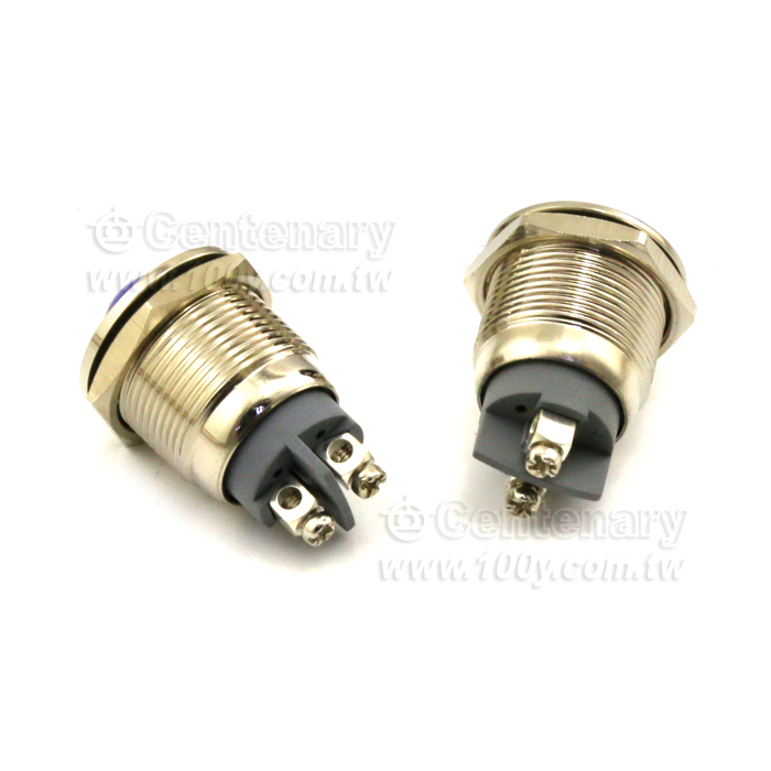 19mm螺絲腳-高頭-金屬指示燈-12-24V-藍 - 141815 產品圖片