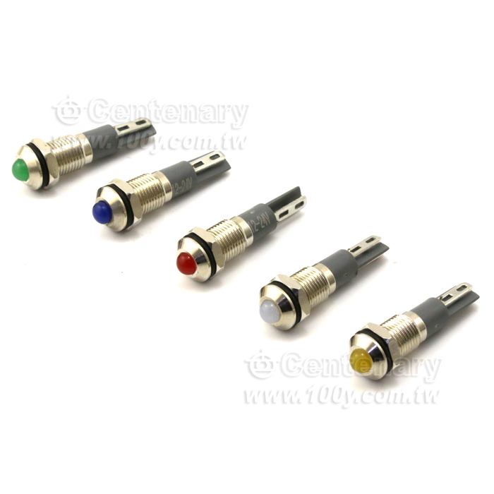 開孔8mm-高頭-金屬指示燈-12-24V-藍 - 141762 產品圖片