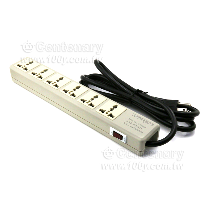Universal Multifunctional Extension Cord Set-6 Jack - 96359 Product Image