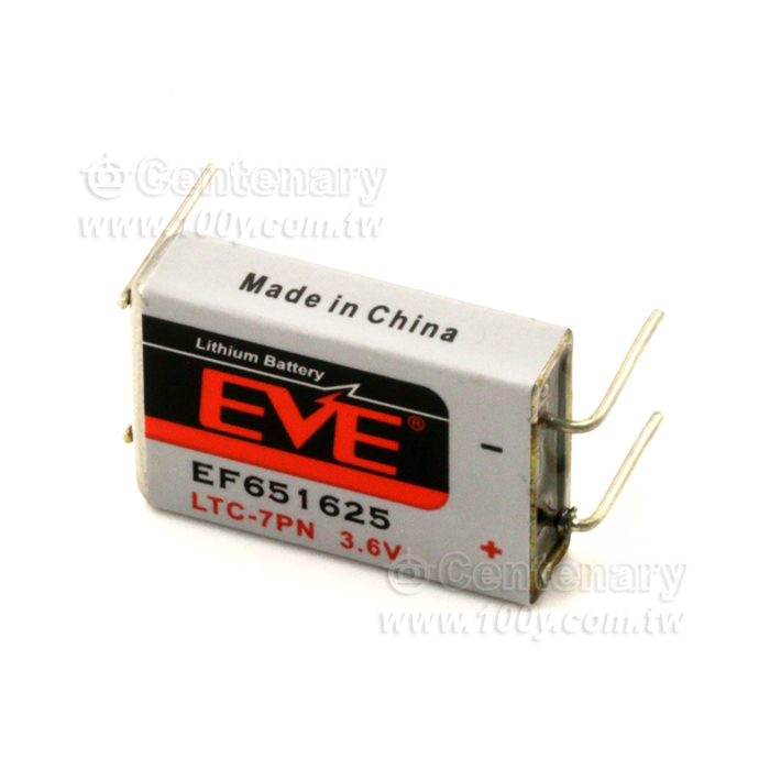 EVE-鋰電池 方形電池3.6V/750mAh 4P彎腳 - 142396 產品圖片