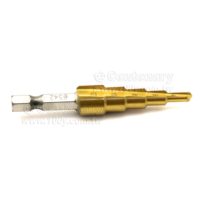 鍍鈦直槽階梯鑽頭 4mm~12mm - 141955 產品圖片