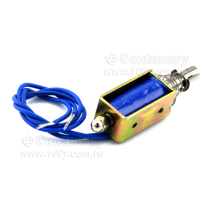 直流電磁鐵12V  13*15*30mm,行程:10mm,吸力:5N  貫穿式 - 142925 產品圖片