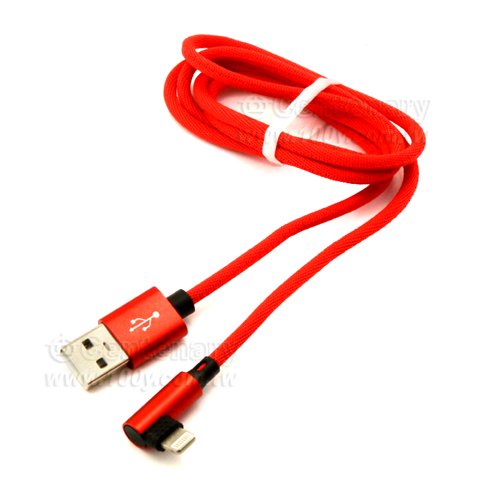 彎頭數據線 IPHONE尼龍編制遊戲機充電 紅色  - 142744 產品圖片