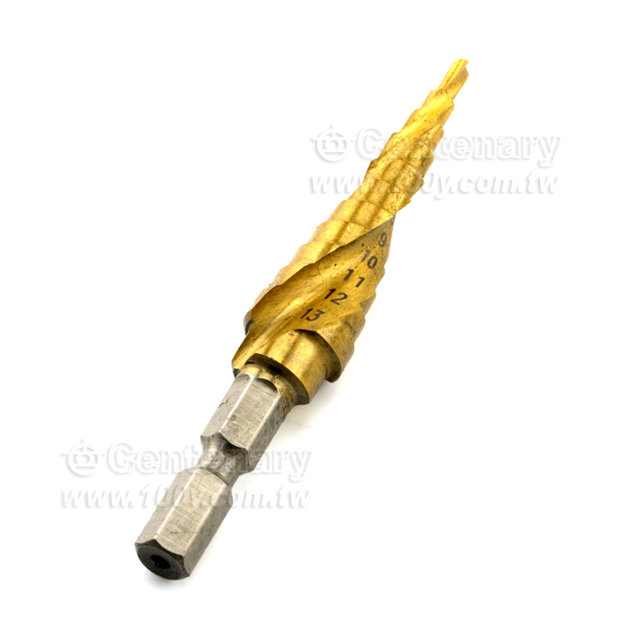 鍍鈦螺旋槽階梯鑽頭 3mm~13mm - 141994 產品圖片