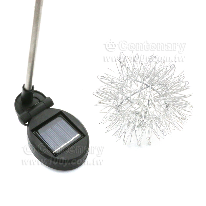LED太陽能鋁絲圓球燈 10CM  正白光 - 143269 產品圖片