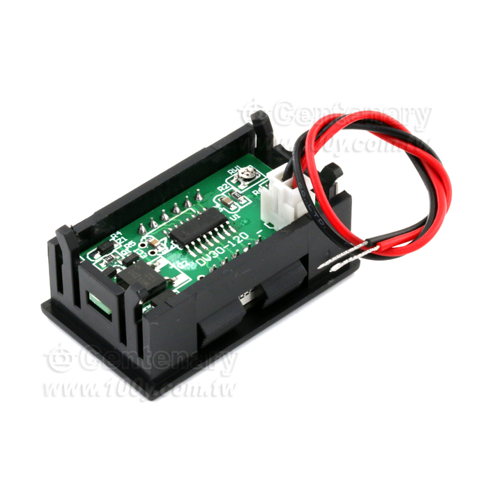 Black shell digital voltmeter two straight line measuring dc voltage DC5-120V - 143276 Product Image