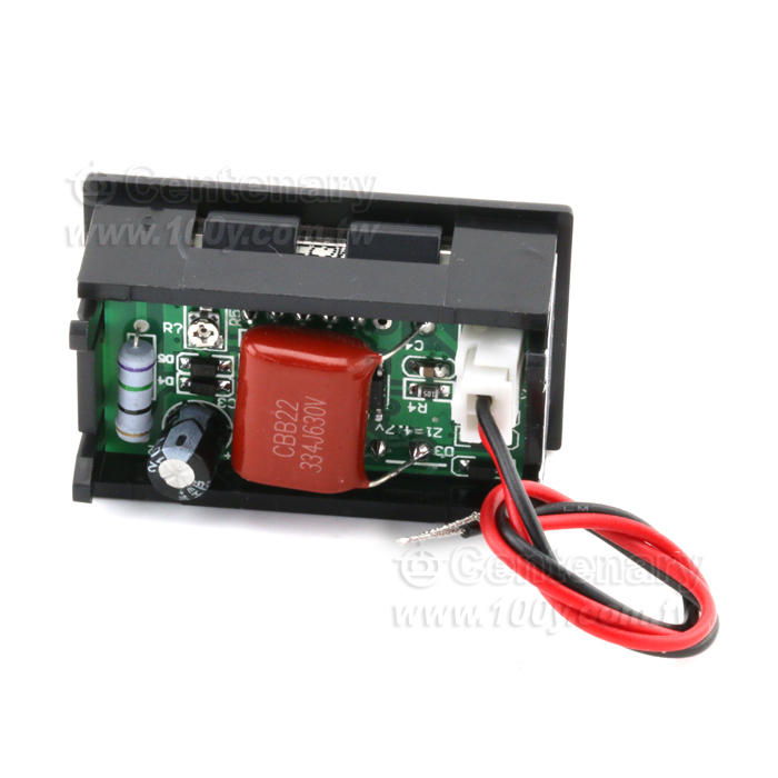 黑殼數顯電壓表 兩線直測交流電壓AC70-500V 紅色 - 143278 產品圖片
