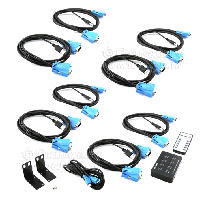 邁拓 KVM切換器8口遙控切換USB手動線控VGA共用器 配遙控器 分辨率1080 - 143321 產品圖片